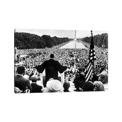 iCanvas "MLK, Prayer Pilgrimage For Freedom, National Mall, Washington D.C., May 17th, 1957" by Rue Des Archives Canvas Print