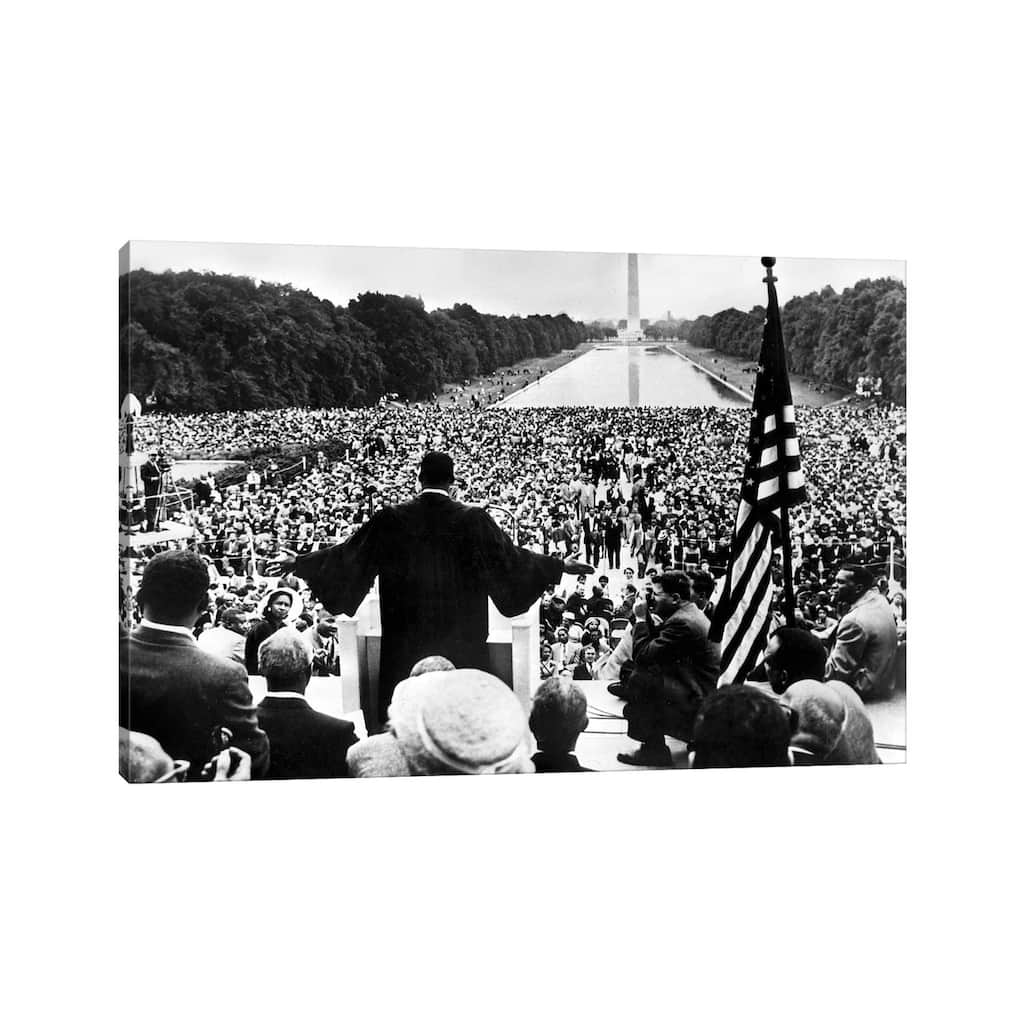 iCanvas "MLK, Prayer Pilgrimage For Freedom, National Mall, Washington D.C., May 17th, 1957" by Rue Des Archives Canvas Print