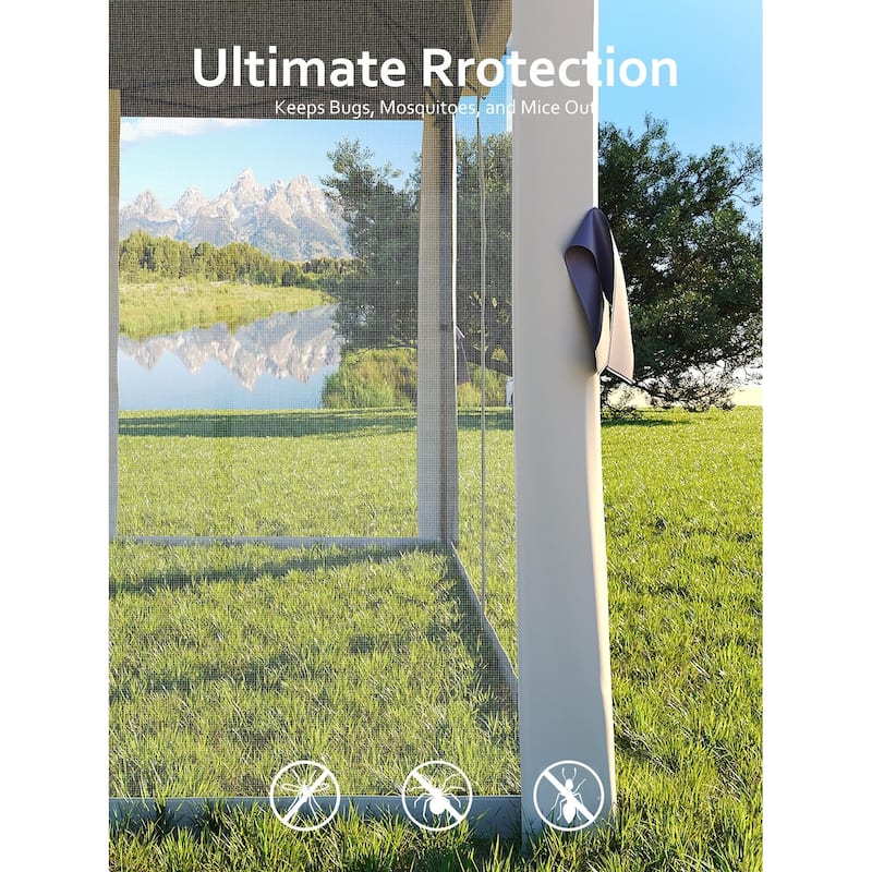 10.82'x10.82' Pop-Up Gazebo, Enhanced Frame and Mosquito Netting - 11*11Ft