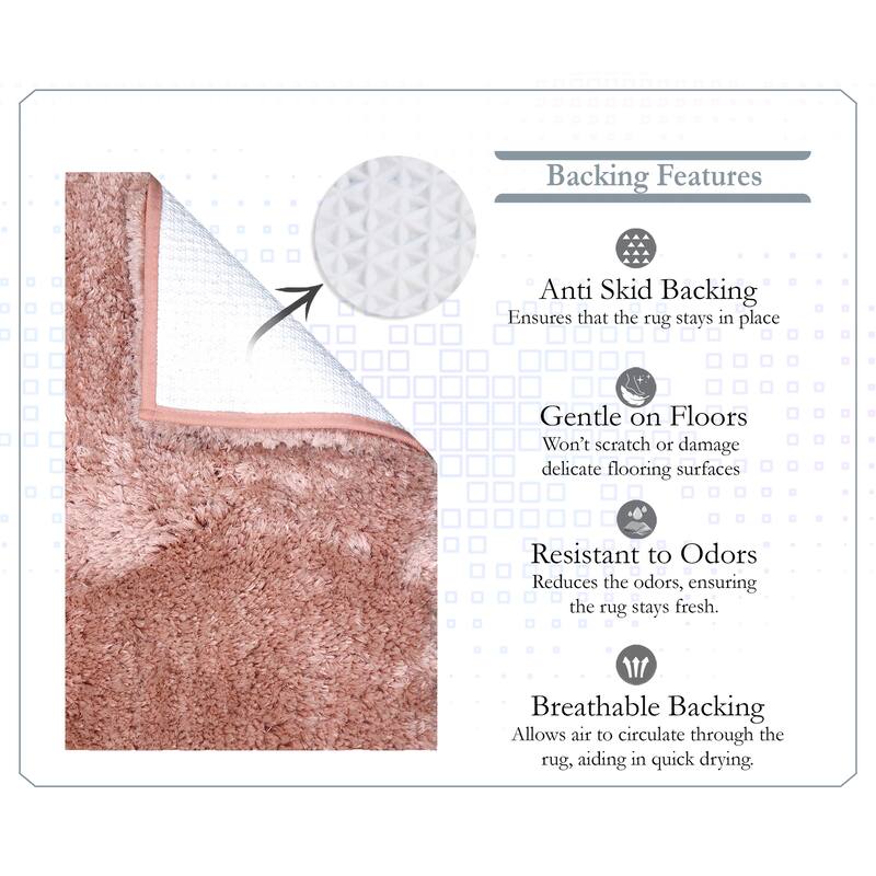 Element Plush Bathroom Rugs Quick-Dry Bathroom Mat, Washable & Absorbent Bath Rugs