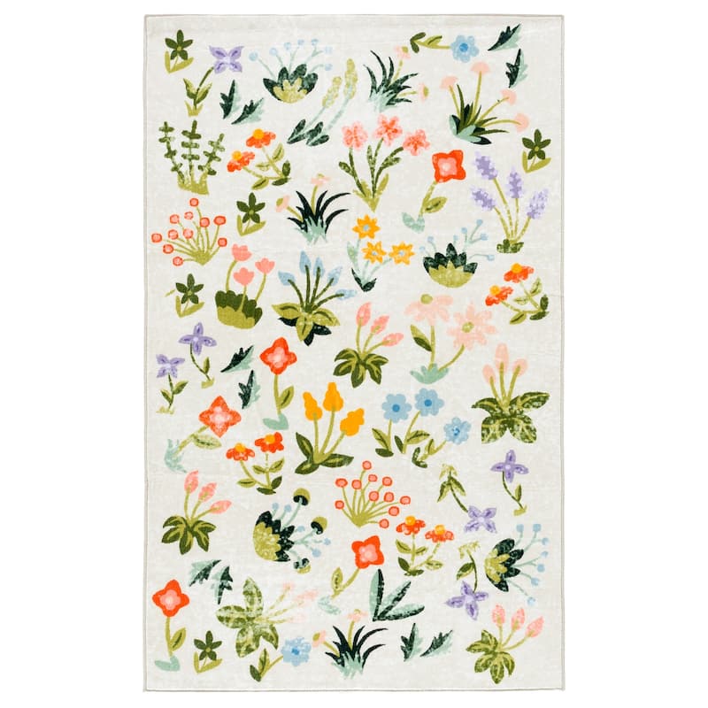 Martha Stewart Sonnhilde Machine Washable & Slip Resistant Rug - 3' x 5' - Beige/Red