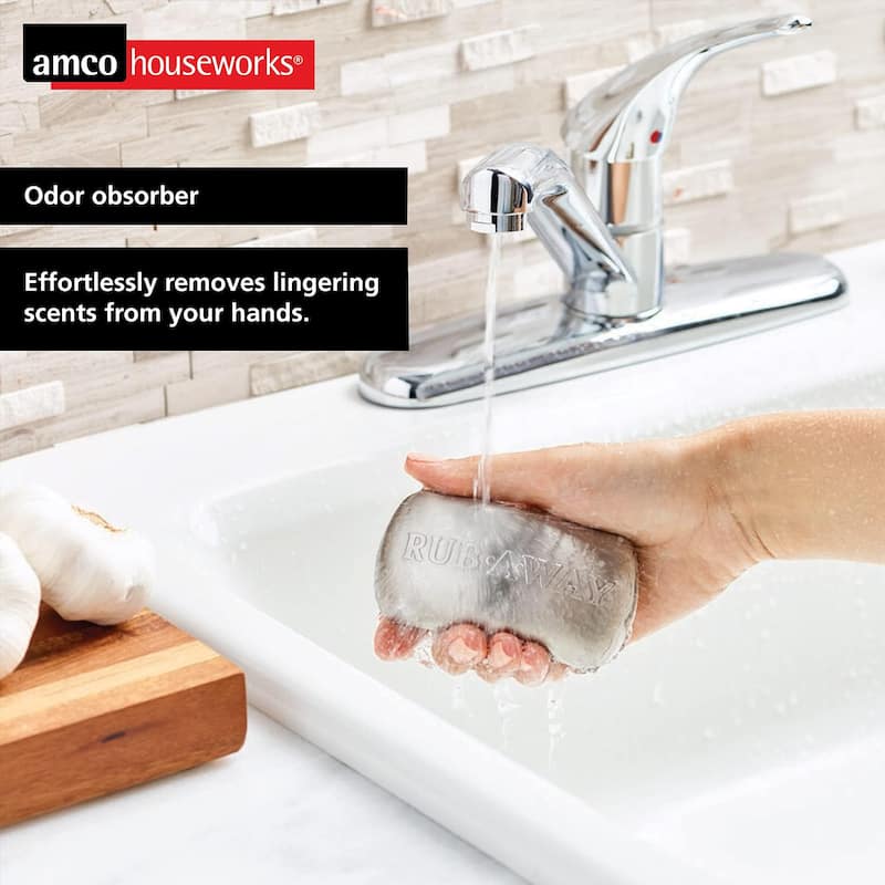 Amco Rub a Way Bar Odor Absorber - Silver