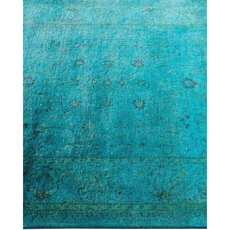 Contemporary Overdyed Wool Hand Knotted Area Rug - 3' 3" x 5' 0"
