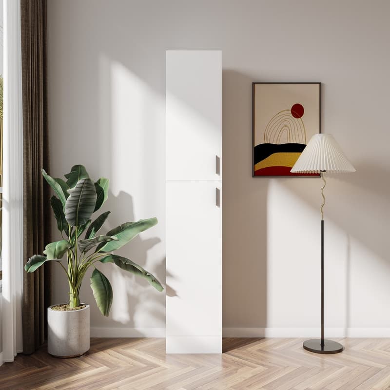 Freestanding Tall Cabinet with adjustable Shelves for Kitchen, Dining Room