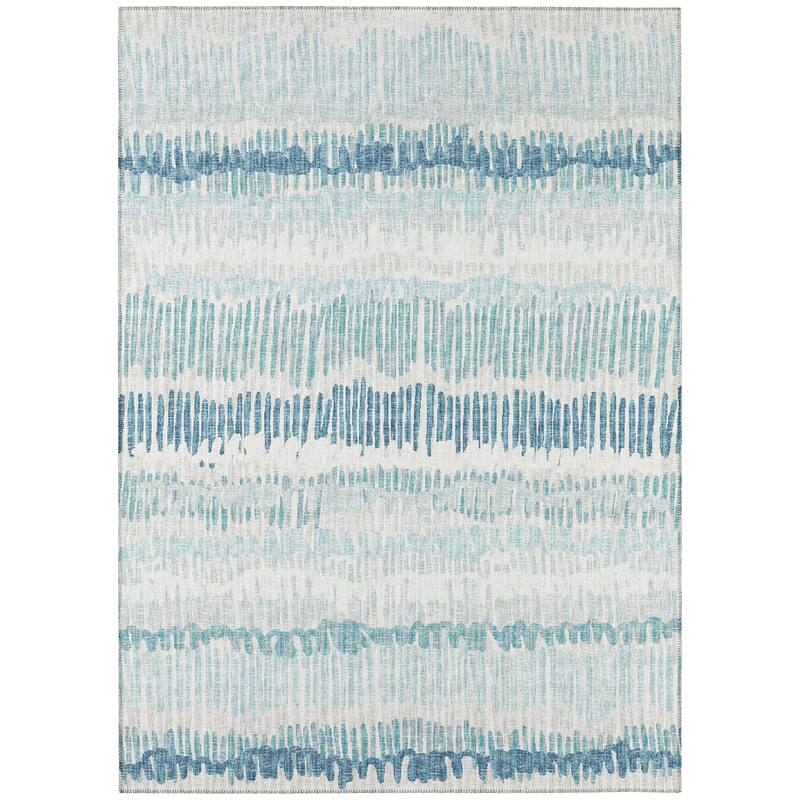 Indoor/Outdoor Rylee Sketches Washable Rug New. - Blue - 3' x 5'