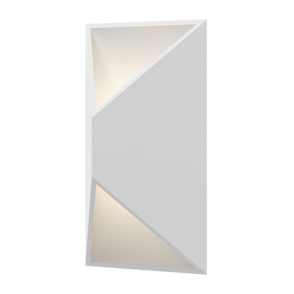 Prisma 2-light ADA Textured White LED Outdoor Wall Sconce