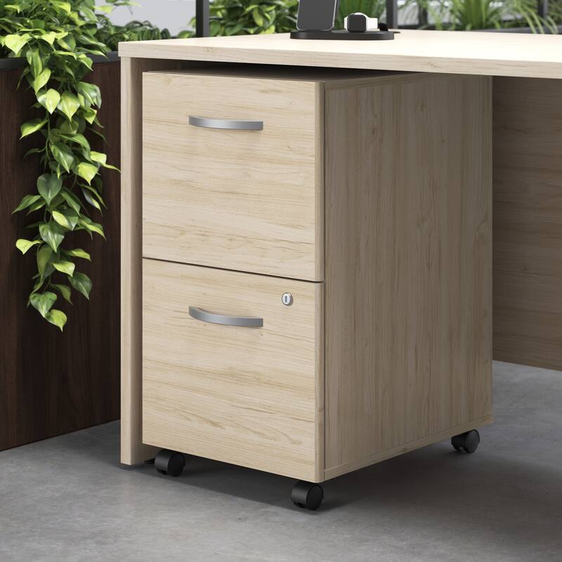 Studio C 2-drawer Mobile File Cabinet by Bush Business Furniture - Natural Elm