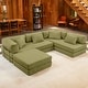 preview thumbnail 66 of 179, Jaxx Unsofa Modular Convertible Sectional Sofa with Fold Out King Sleeper Bed U-Shaped Sectional. - Corduroy Moss Green