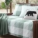 preview thumbnail 4 of 5, Eddie Bauer Boulder Plaid Cotton Green 4 Piece Daybed Cover Set
