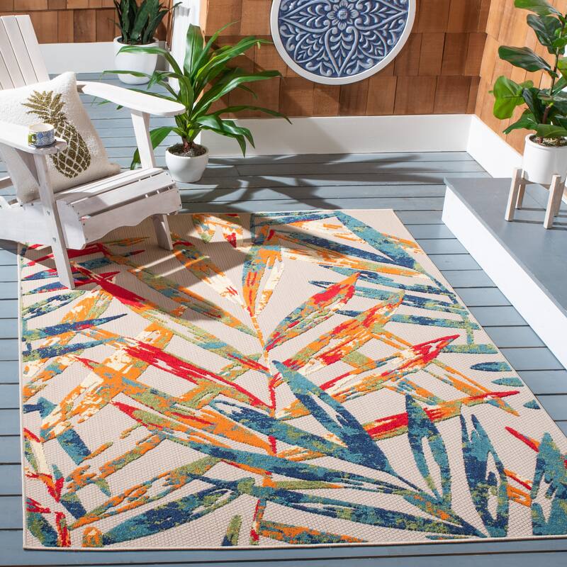 SAFAVIEH Cabana Sebahate Indoor/ Outdoor Waterproof Patio Tropical Rug
