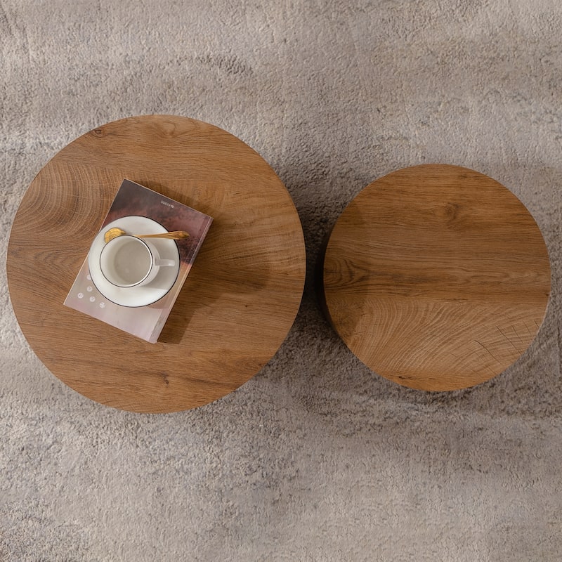 33.86" Modern Coffee Table Set with Eco‑Friendly Top, No Assembly