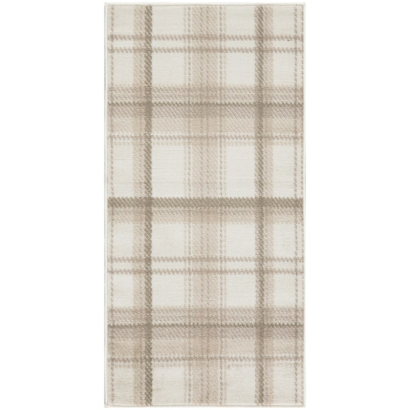 HomeRootsPlaid Country Rectangle Area Rug - 60' X '36' X '0.5