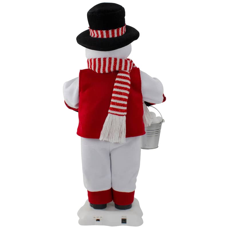 Lighted and Animated Musical Standing Snowman Christmas Figure - 24"
