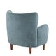 preview thumbnail 7 of 33, Christopher Knight Home - Parmelee Upholstered Wingback Club Chair with Plush Velvet and Solid Wood Legs