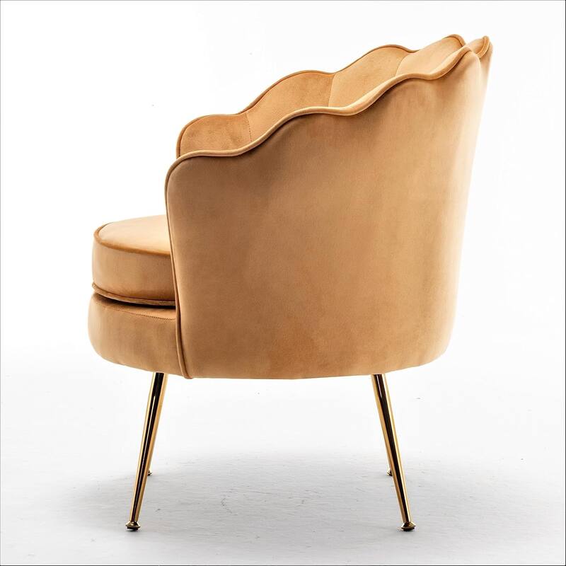 Cavett 28.3" Wide Velvet Accent Chair with Metal Legs
