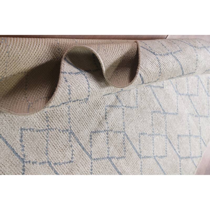 All-Over Moroccan Indian Area Rug Hand-Knotted Wool Carpet - 5'0"x 7'11"