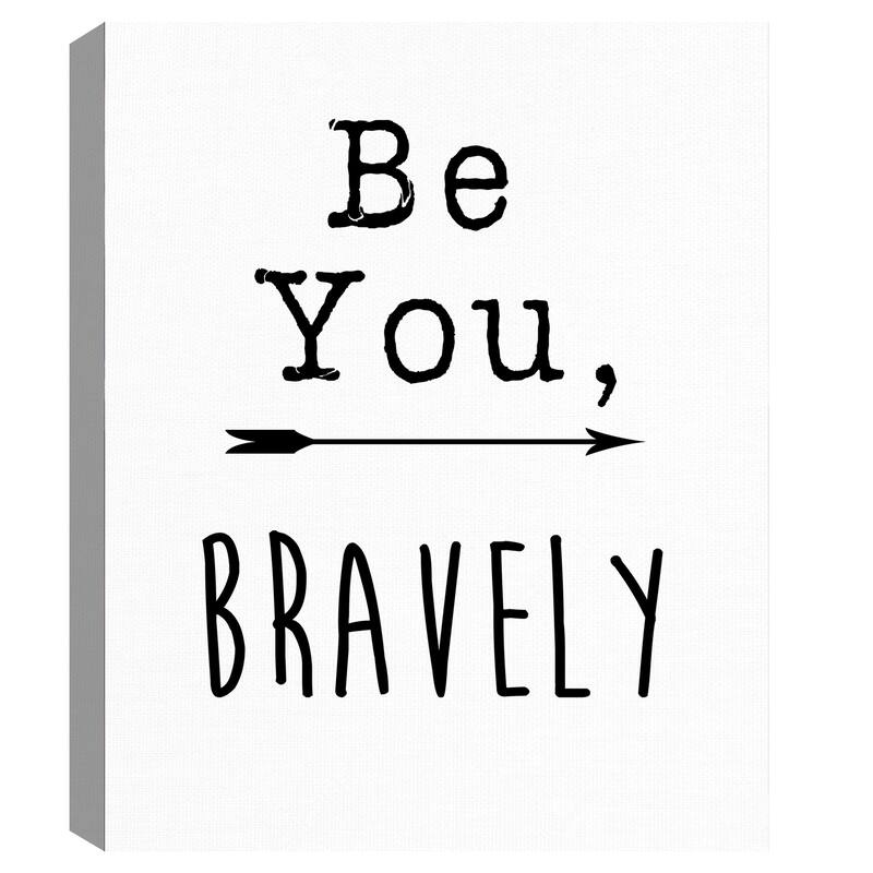 Be You Bravely by Jan Weiss Canvas Art Print