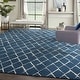 preview thumbnail 36 of 53, Nourison Twilight Contemporary Geometric Trellis Area Rug 12' x 15' - Navy - Rectangle
