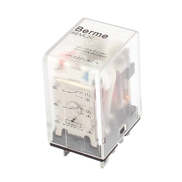Shop Beml2c Ac 2v Coil Voltage 8 Pin Dpdt Red Led Lamp Electromagnetic Relay Overstock