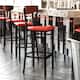 Option Walnut Wood Back/Red Vinyl Seat