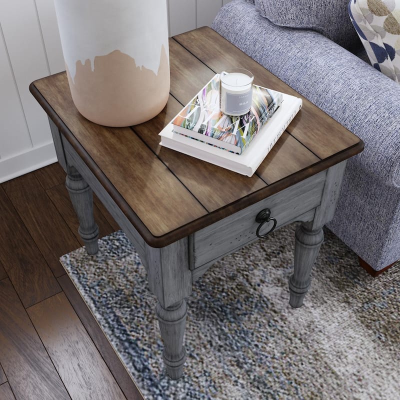 Plymouth Brown Wood End Table by Flexsteel - 23" x 25" x 27"