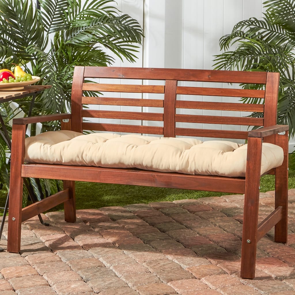 Solid Color 18-inch x 51-inch Outdoor Bench Cushion (Cushion Only)
