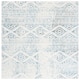 SAFAVIEH Tulum Vetuta Moroccan Boho Chic Area Rug - 8' Square - Ivory/Turquoise