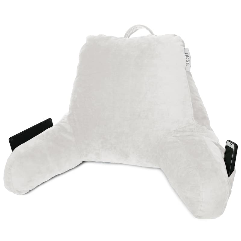 Empyrean Backrest Reading Pillow with Arms - Shredded Memory Foam Back Support Bed Rest Pillow