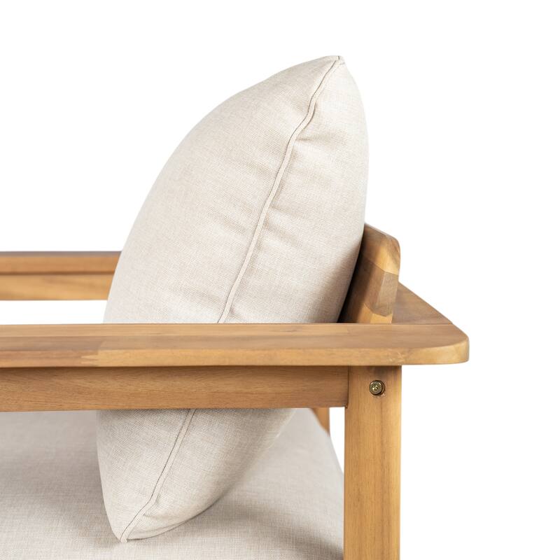 Christopher Knight Home- Quillon Outdoor Acacia Wood Seating Set