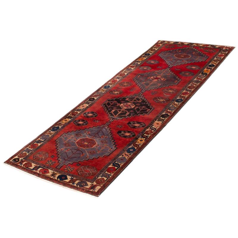 ECARPETGALLERY Hand-knotted Anadol Red Wool Rug - 3'7 x 9'11