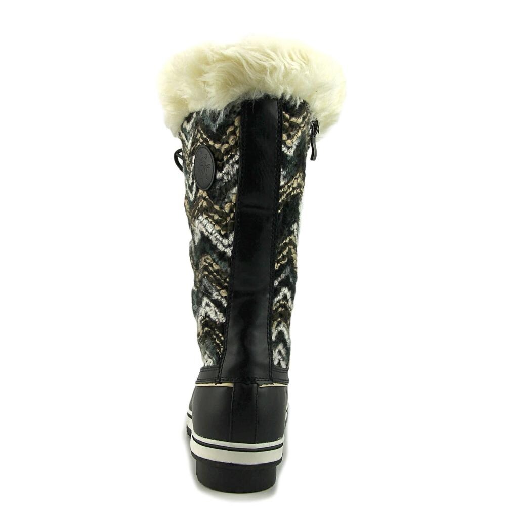 Shop Globalwin W1560 Women Round Toe Leather Black Snow Boot