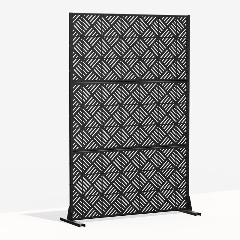 Outdoor Privacy Screen Metal Privacy Screen Panel Free Standing - 72*47