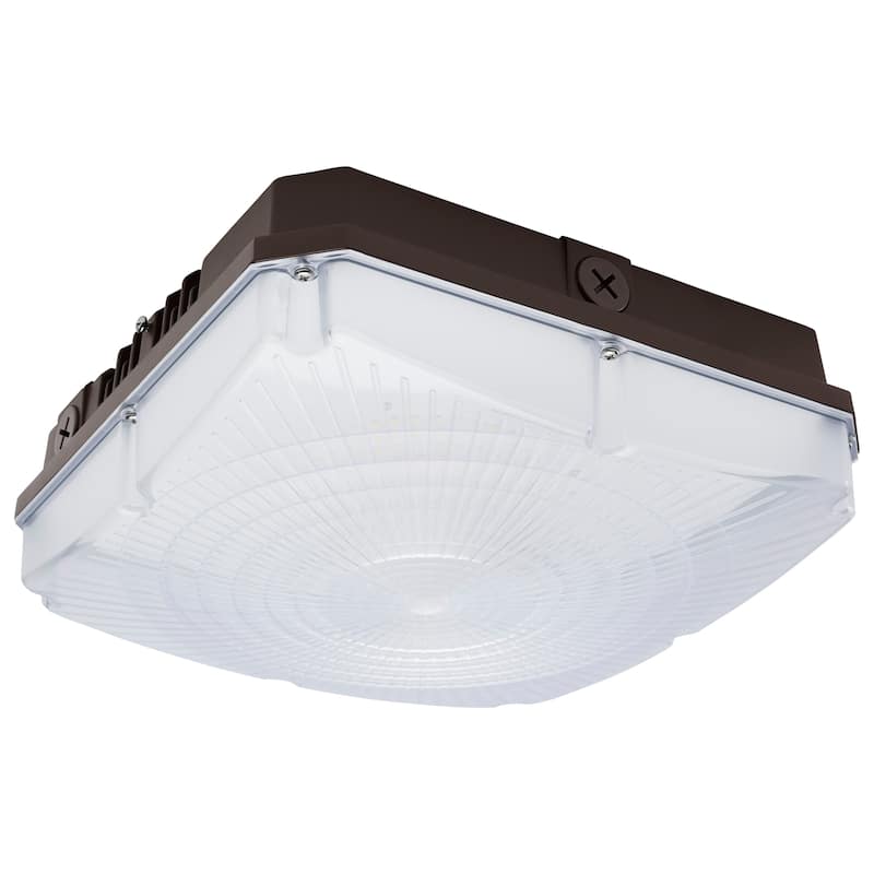 10 Inch LED Field Selectable Canopy Fixture 45/60/70W 3K/4K/5K CCT - Bronze - Bronze