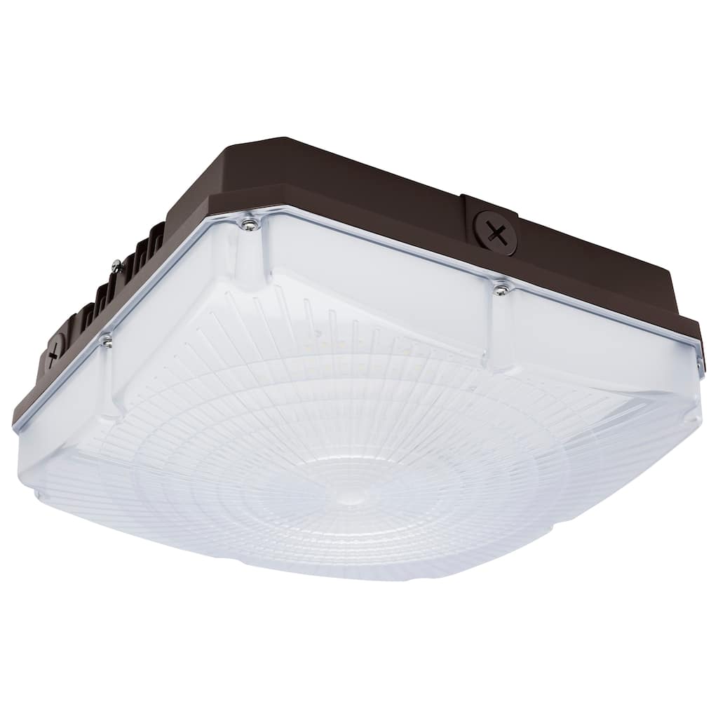 10 Inch LED Field Selectable Canopy Fixture 45/60/70W 3K/4K/5K CCT - Bronze