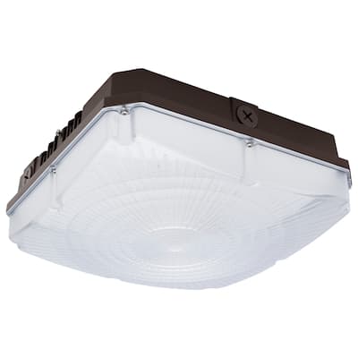 10in LED Field Selectable Canopy Fixture With Sensor 45/60/70W 3K/4K/5K CCT - Bronze