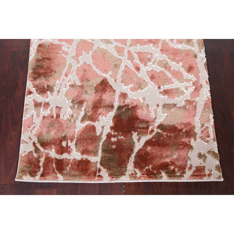 Abstract Transitional Turkish Oriental Rug Contemporary Carpet