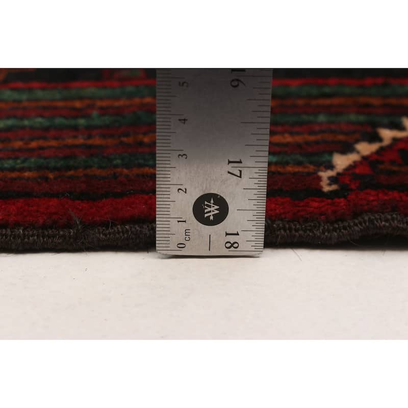 Teimani Navy, Red Rug 3'10" x 6'5" - 3'10 x 6'5