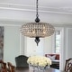 preview thumbnail 24 of 95, Retro French 4/5-Light Antique Brass Globe Crystal Chandelier for Living/Dining Room Black - 5-Light W20.5" x H18.9