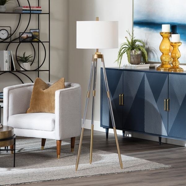 Delavan metal tripod floor lamp on sale