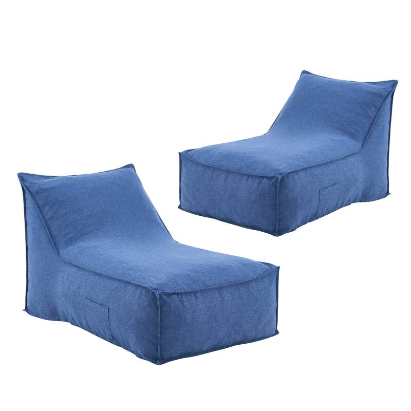 Christopher Knight Home- Carter Outdoor Fabric Bean Bag Lounge Chair