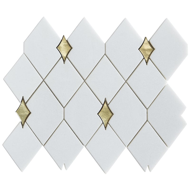 Water Jet 3" x 3.5" Novelty Mosaic Wall & Floor Tile - Case (10 Sheets)