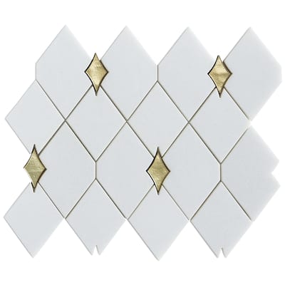 Water Jet 3" x 3.5" Novelty Mosaic Wall & Floor Tile - Case (10 Sheets)