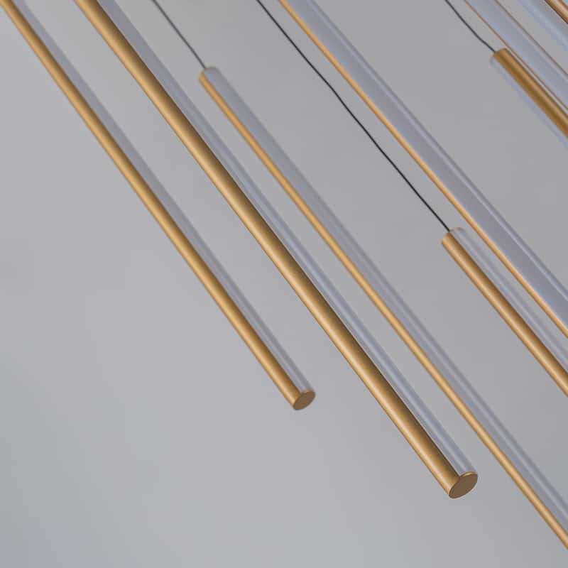 8/12/18-Light Dimmable Integrated LED Chandelier Linear Kitchen Island Light