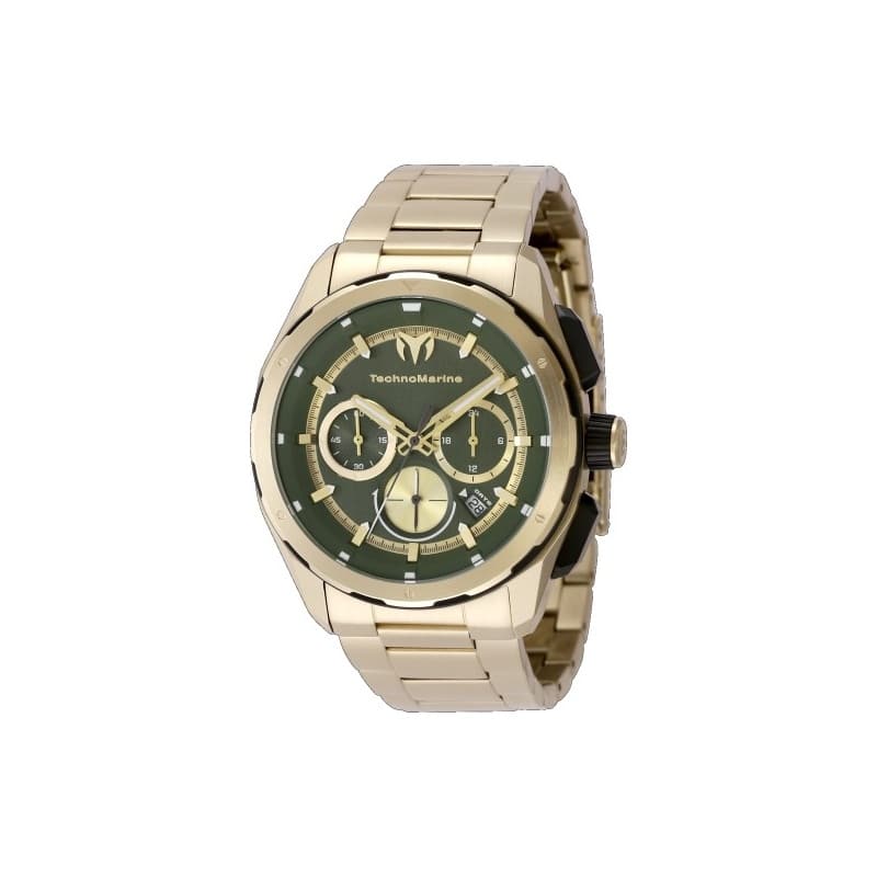 Technomarine Men's TM-318095 OCEAN Quartz Chronograph Olive Green Dial Watch