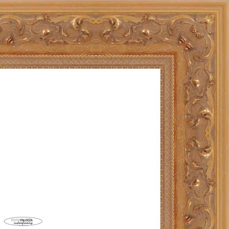 11x14 Gold Shadowbox Frame Interior Size 11x14 by 1 In Deep This