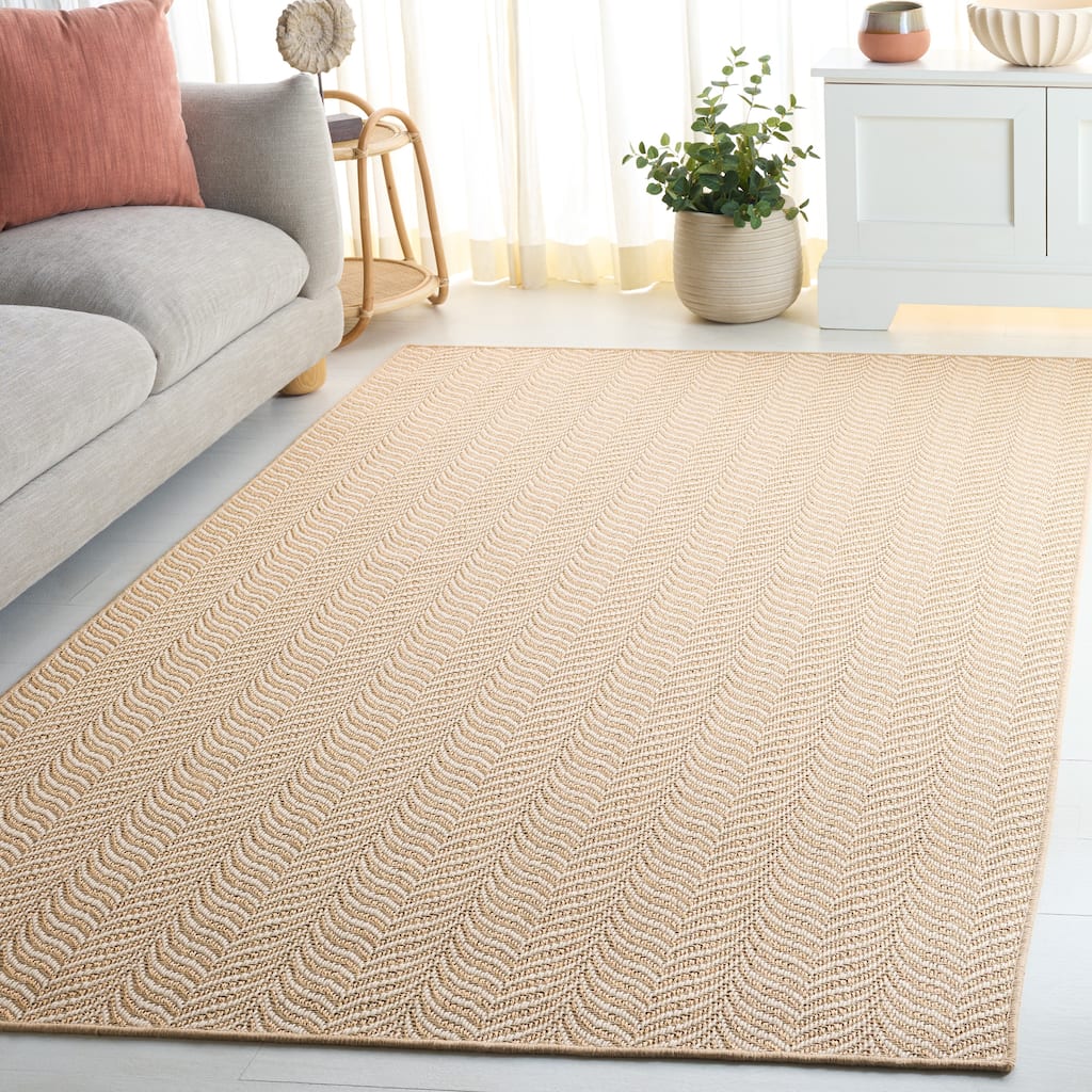 SAFAVIEH Palm Beach Emrije Sisal & Wool Rug