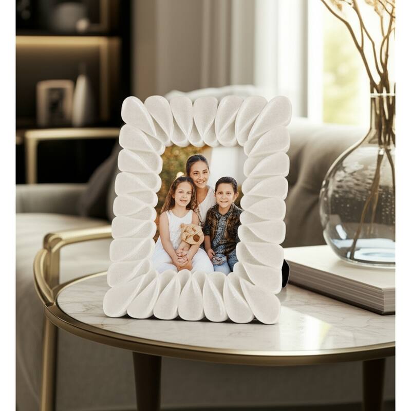 Resin Photo Frame Sculpted Dimensional Design and Textured Contours