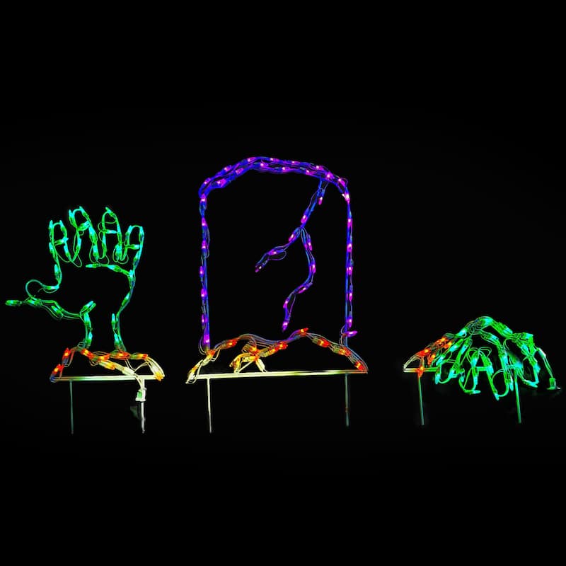 Halloween LED Tombstone and Hand 60 inches