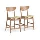 preview thumbnail 2 of 9, Carson Carrington Lund Wood 24-inch Counter Stool (Set of 2) by Christopher Knight Home