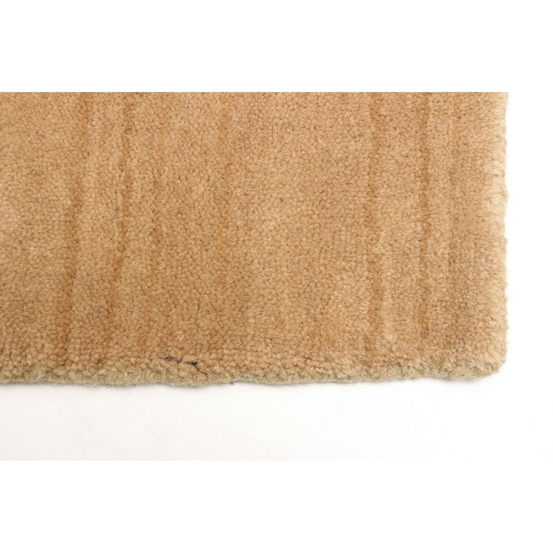 ECARPETGALLERY Hand Loomed Kashkuli Gabbeh Tan Wool Rug - 4'0 x 5'9